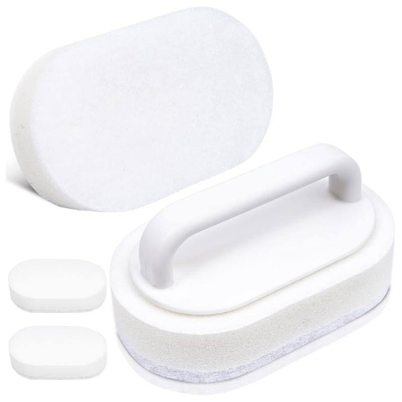 

Thickened Scrub Pad Cleaning Brush 2Pieces Effectively Cleaning Brush for Fiberglass Tile Multiple Surfaces for Bathroom 1