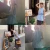 Summer French Minimalist Temperament Waist Stand-up Collar Vest Sleeveless Top Women's S