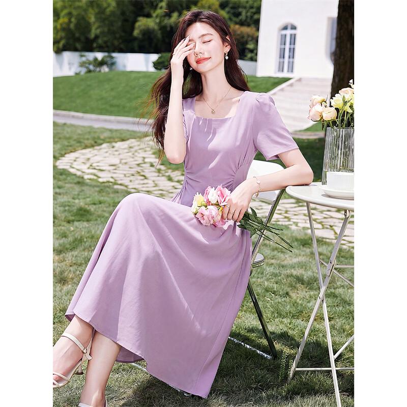 French Hepburn Style Pleated A-Line Dress