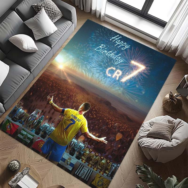 Cristiano Ronaldos Erbe Teppich Wohnzimmer- und Schlafzimmerteppiche Druck Schutzmatte Kunst Fußmatte