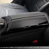 4Pcs Carbon Fiber Car Center Armrest Box Panel Switch Button Cover Interior Accessories