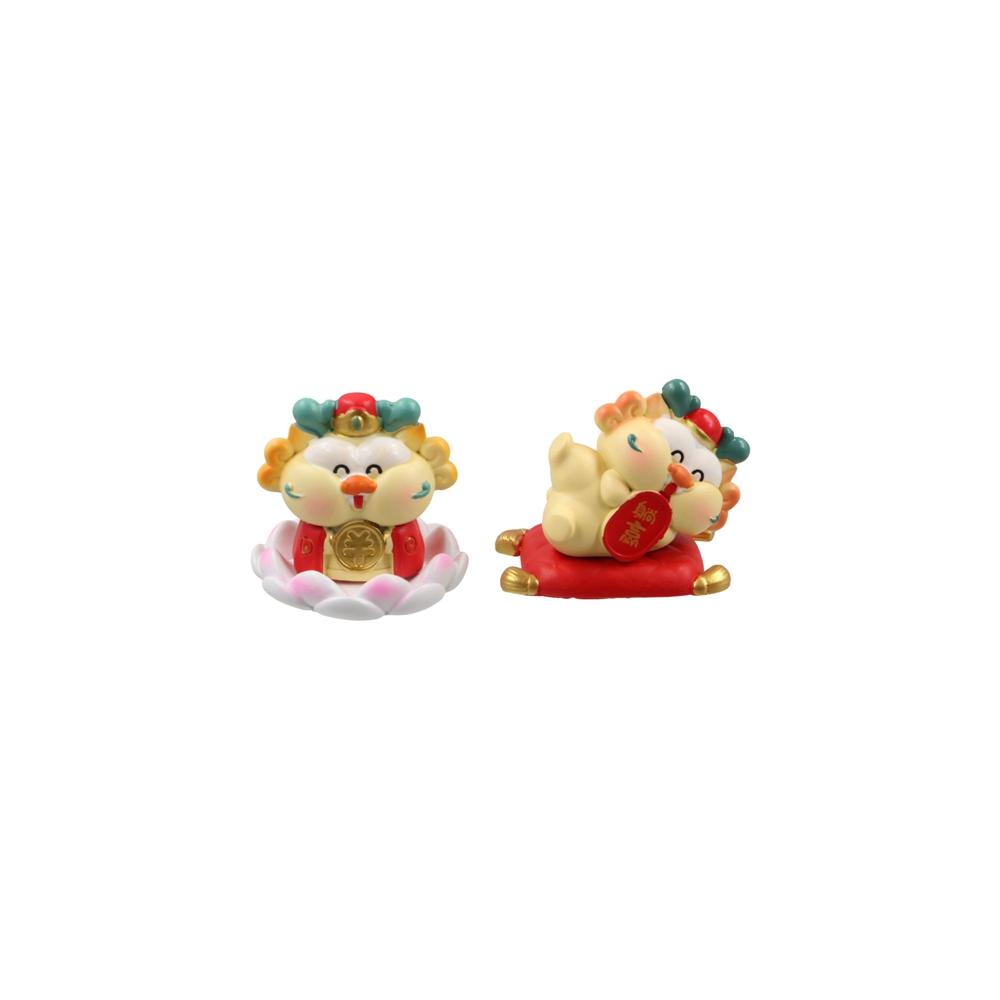 Resin Year of Dragon Figurines Dragon Year Zodiac Dragon Desk Ornaments  Landscape Garden Pot