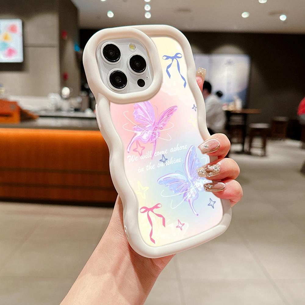 Macaron Soft TPU Phone Case for Xiaomi Poco X3 X5 X6 M6 Redmi 13C Redmi Note 11 12 13 Pro 11s 12s Cover Ae67 Butterfly flower Cute cartoon art design