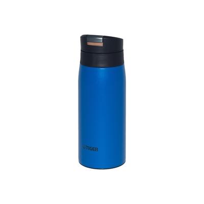 Tiger Thermos Wasserflasche 350ml Heißwasser OK Ein-Knopf-Edelstahlflasche Einfach mit einer Hand zu bedienen Becher Thermische Isolierung Blau [WEB Exklusiv] (TIGER)