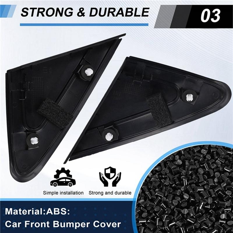 A58X-For Mitsubishi Eclipse Cross 2018- Side Mirror Triangle Fender Corner Cover Triangle Window Garnish Panel