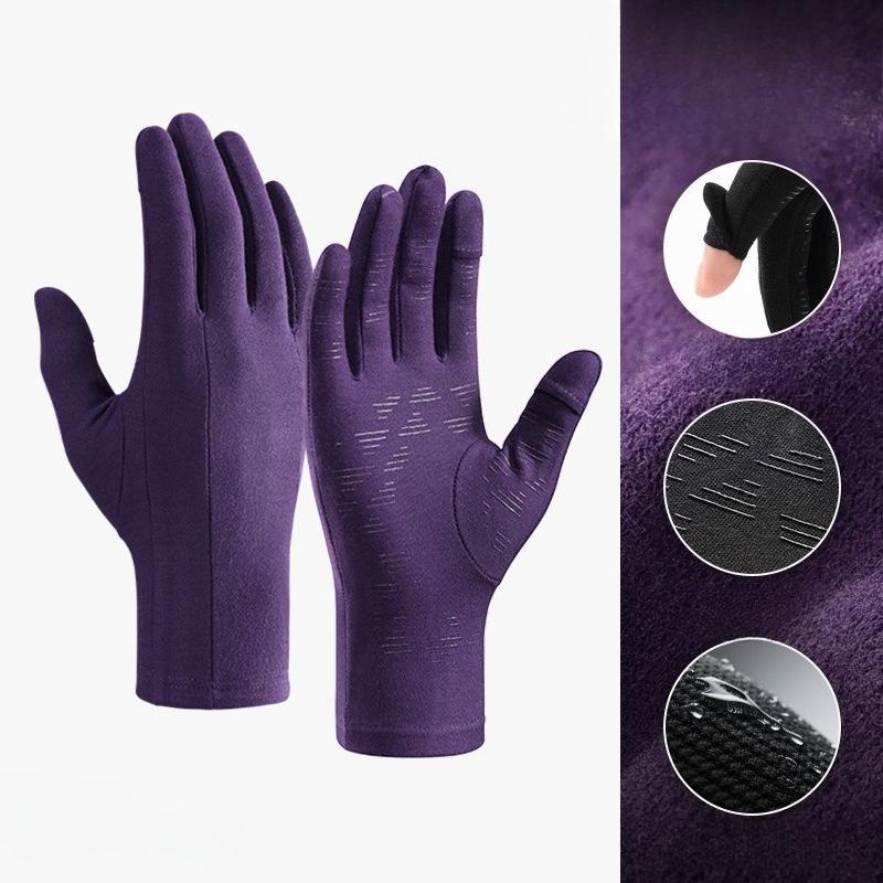 Winter ski gloves liner lining men's and women's outdoor riding gloves touch screen non-slip, windproof and cold-proof, velvet to keep warm