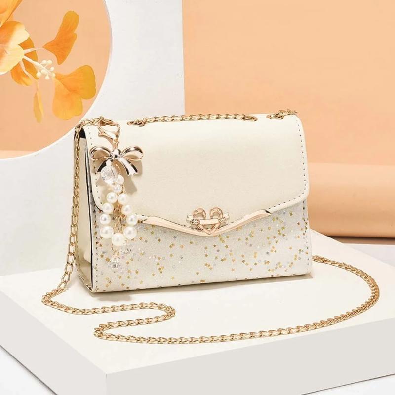 Korean Version Women'S Crossbody Bag Sequin Chain Shoulder Bag Mobile Phone Bag