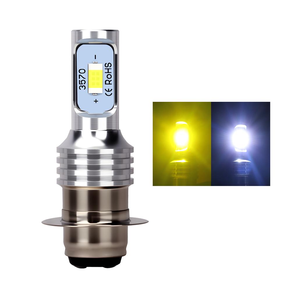 H4 LED Bulbs BA20D P15D LED Motorcycle Headlight Hi/Lo Beam Lamp LED Spotlight Dual Color Motorcycle Accessories Plug and Play