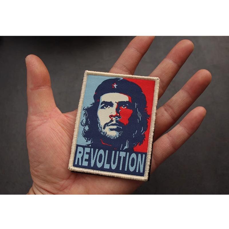 Che Guevara Kubánský revoluční vůdce Tkaný znak Suchý zip Osobnost Morálka Odznak Náramek REVOLUCE Balíček Odznak