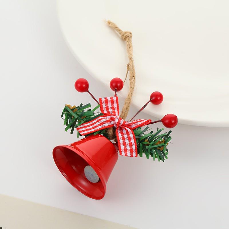 

Cross-border Metal Trumpet Bells Wreath - Christmas Ornament & Decoration 3.8 cm Core Chip красный