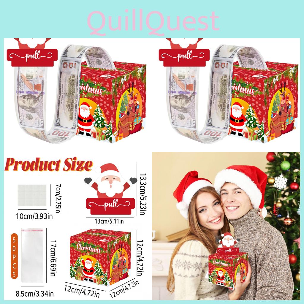 Christmas Santa Theme Money Box With Red Paper Construction For Festive Celebrations And Gifting