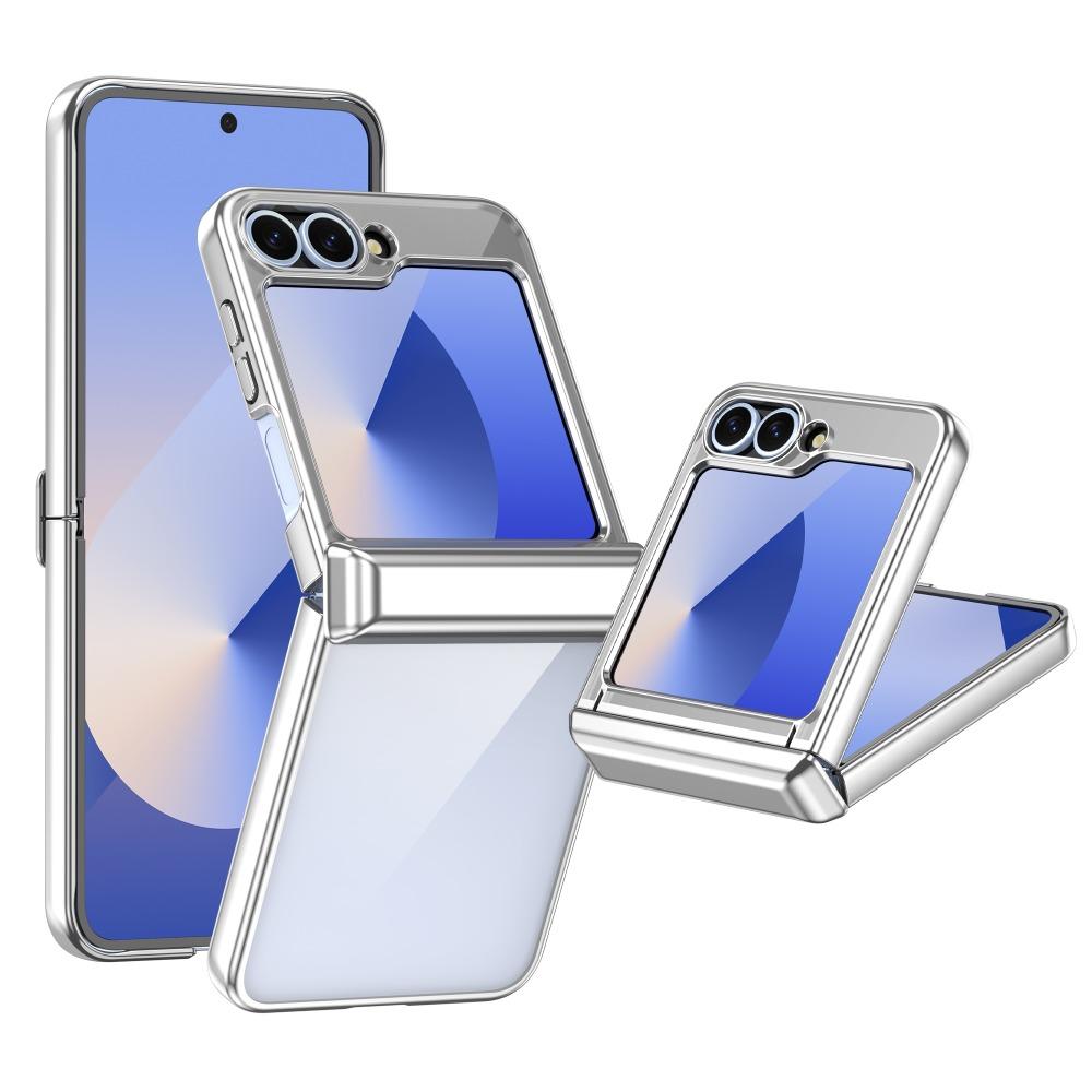 

Чехол для телефона из гальванического пластика для Samsung Galaxy Z Flip 6 5 4 3 Flip6 Flip5 Flip4 Flip3 5G Hinge Защитный прозрачный чехол For Samsung Galaxy Z Flip6