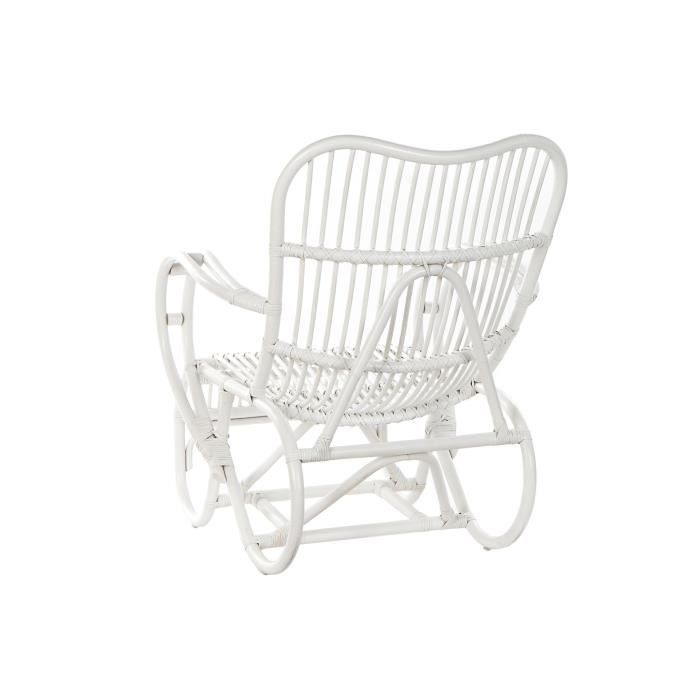 Křeslo z bílého ratanu - Barva:BLANC - 75 x 85 x 85 cm