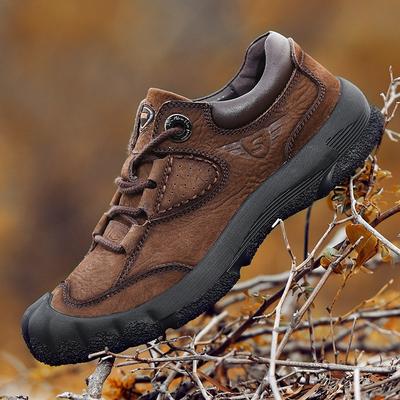 Mode Neue Outdoor Camping Wanderschuhe Herren Echtes Leder Sportsneaker Mann Reise Freizeitschuhe Freizeit Walking Klettern Herrenfuß