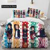 Set Biancheria da Letto Copripiumino Trapuntato 3D K-ON Cartone Animato Carino Lolita Kawaii per Ragazze, Copripiumino Set Letto Coperta Federa, Set Biancheria da Letto Matrimoniale