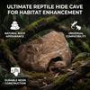 Odorless Reptile Hide Cave Flat Base Hideout Decor Decorative Natural Rock Design  Pet Enclosure
