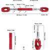 Lenker-Balance-Stange, Fydun 22mm Universeller Motorradlenker Quer Verstellbar Verstärken Balancehebel CNC-Aluminiumlegierung (rot)