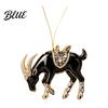 Compact Tree Ornaments for Restaurants Black Goat Christmas Hanging Ornament 2D Acrylic Festive Clear Pattern Pendant Pendant Decorative Car