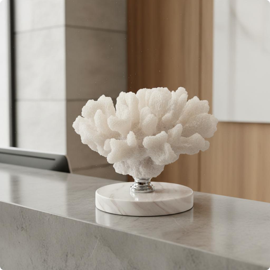Faux Coral Sculpture Minimalist Simulated Coral Sculpture Table Ornament Creative Long-Lasting for Study Room, Reception Desk