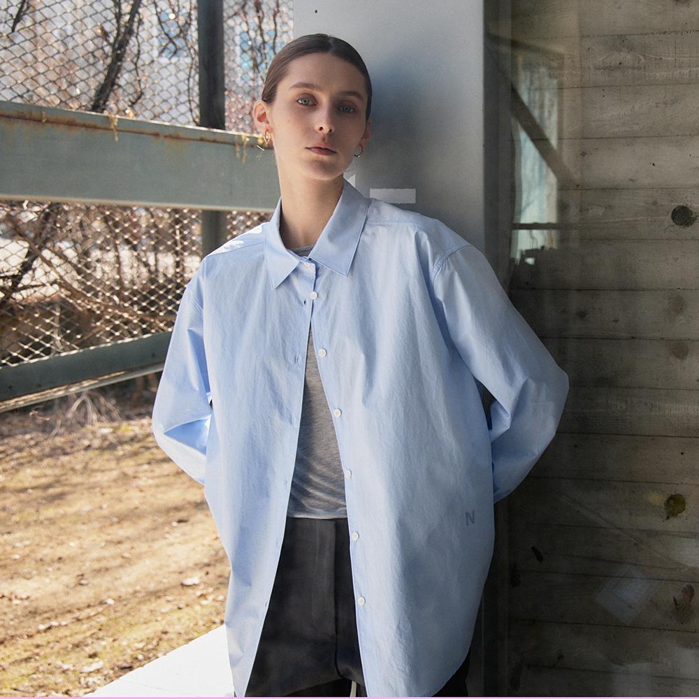 Nowood Clair Cotton Shirt (Skyblue) Skyblue/Free
