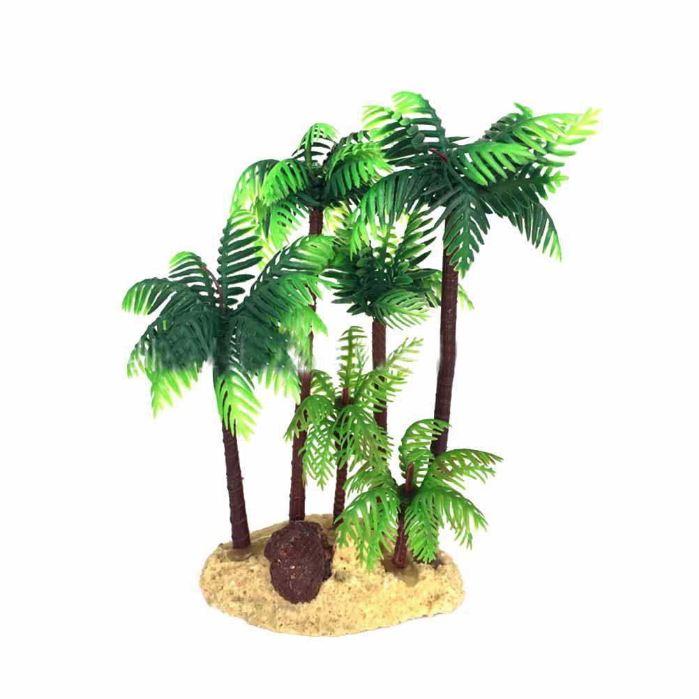 14Cm Plastic Coconut Palm Tree Miniature Plant Bonsai Craft Micro Landscape Diy Decor
