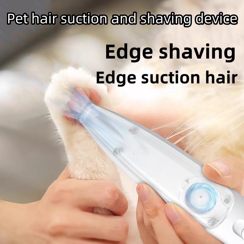 Pet Shaving Pet Grooming Trimmer Suctionable Pet Hair For Cats Dogs Foot Hair Pet Grooming Kit USB Rechargeable Pet Hair Clippers