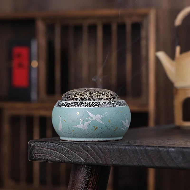 Keramická aromaterapeutická kamna Dekorace Domácí Vnitřní Čajový obřad Kadidelnice Slitina Měď Aromaterapeutická kamna