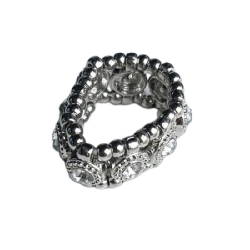 Elegant Telescopic Elastic Rings Fashion Bead Finger Rings Daily Wear Dainty Diamond Rings Minimalist Jewelry Women Girl