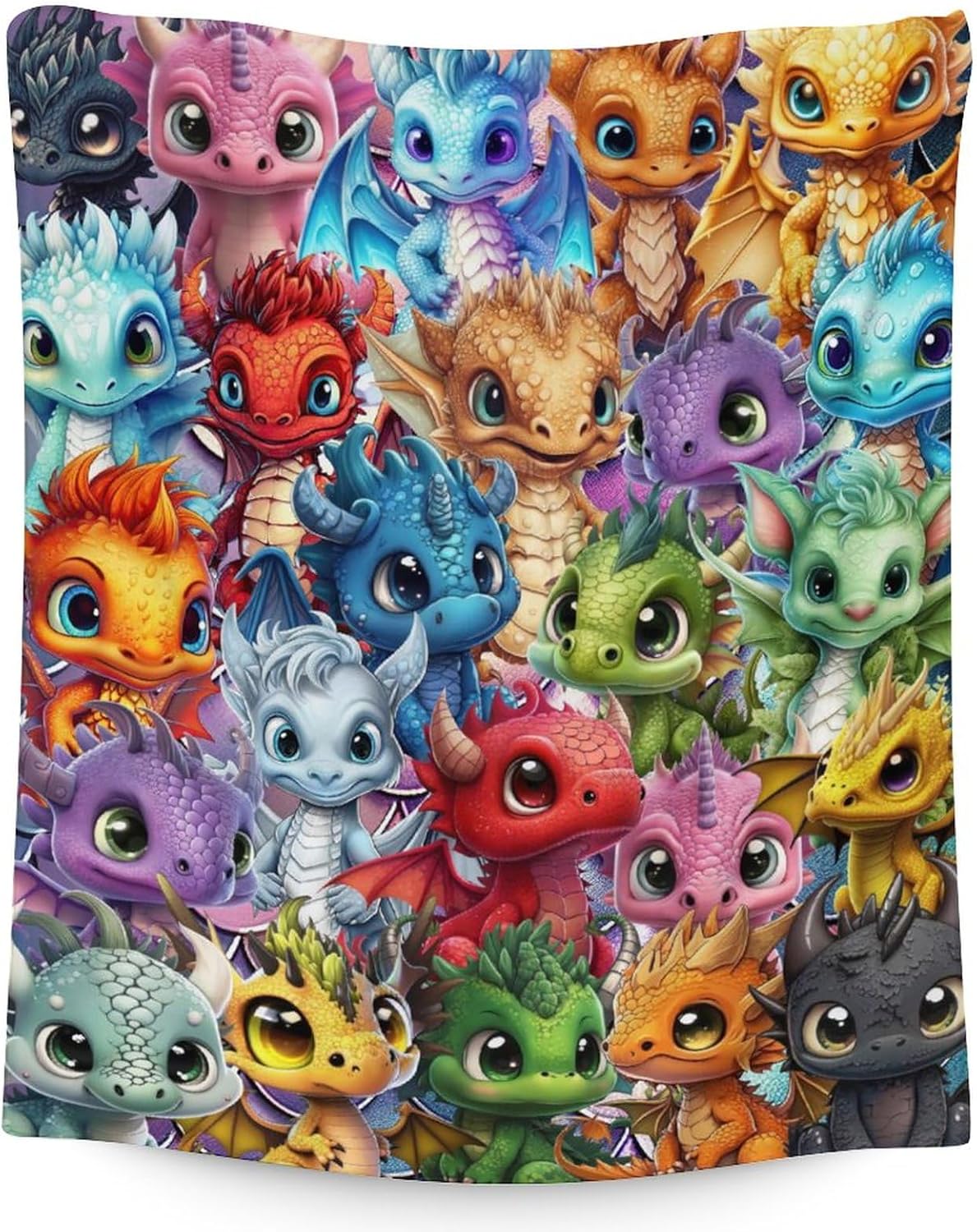 

Dragon Blanket Gifts - 40x50 Inches Cute Throw Blanket for Kids, Boys & Girls - Colorful Soft Fuzzy Blankets for Couch, Sofa 70x100cm28x39in