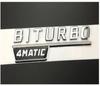 CAR STYLING 3D  BITURBO 4MATIC ABS  STICKER Plastic Car Trunk Fender Letters Emblems Decal Sticker for A  G Badge Decals