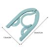 Foldable Multifunctional Telescopic Clothes Hanger, Blue 10PCS