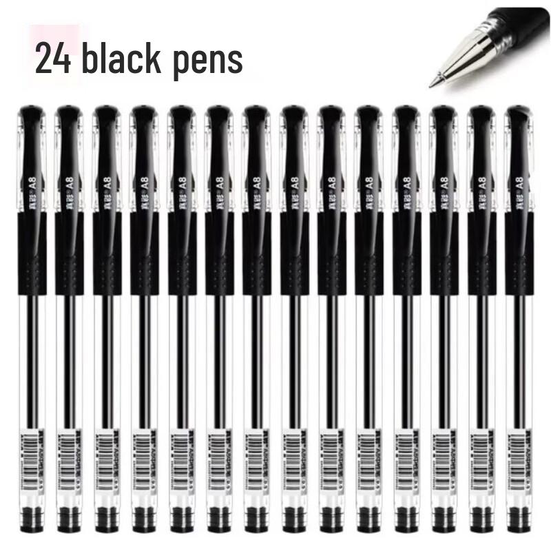 Fei Ang 24-Pack Black Gel Pen Set