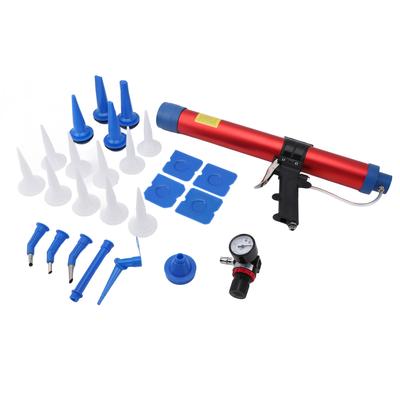 600ml Air Caulking Device Pneumatic Caulk Tool Nozzle Scraper Set G1/4 Seam Tools for Building Home