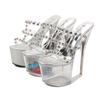 Mode 8 Zoll Transparente Keilabsätze mit Glitzer-Strasssteinen - Wasserdichte Plateau-Stilettos für Nachtclub-Party & Abendsandalen