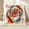 Game P Playing C Cards Throw Flannel Throw Blanket Suitable for Sofa Living Room Bedroom
