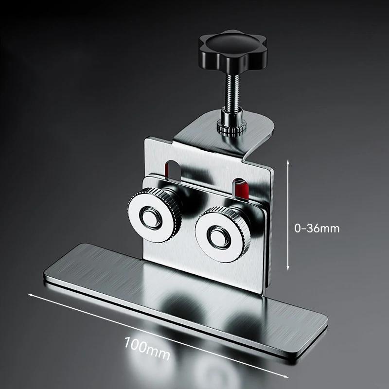 1-8PCS Cabinet Door Mounting Fixture Adjustable Cabinet Door Mounting Locator Household Stainless Steel Mounting Bracket