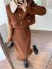 Autumn/Winter 2025 Corduroy Two-Piece Set for Plus Size Girls - Slimming & Stylish