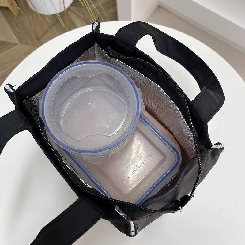 Stor Kapacitet Madtaske med Aluminiumfolie Isolering til Arbejde, Simpel og Praktisk Top Håndtagstaske Isoleret Madtaske Picnic