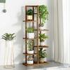 Bamboo Flower Shelf Rack 6/7 Pot Vertical Display Indoor/Outdoor Plant Stand Home Garden Corner Shelving Ladder Plant