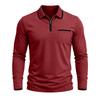 Men S Long Sleeve Polo Shirt Casual Regular Fit Top