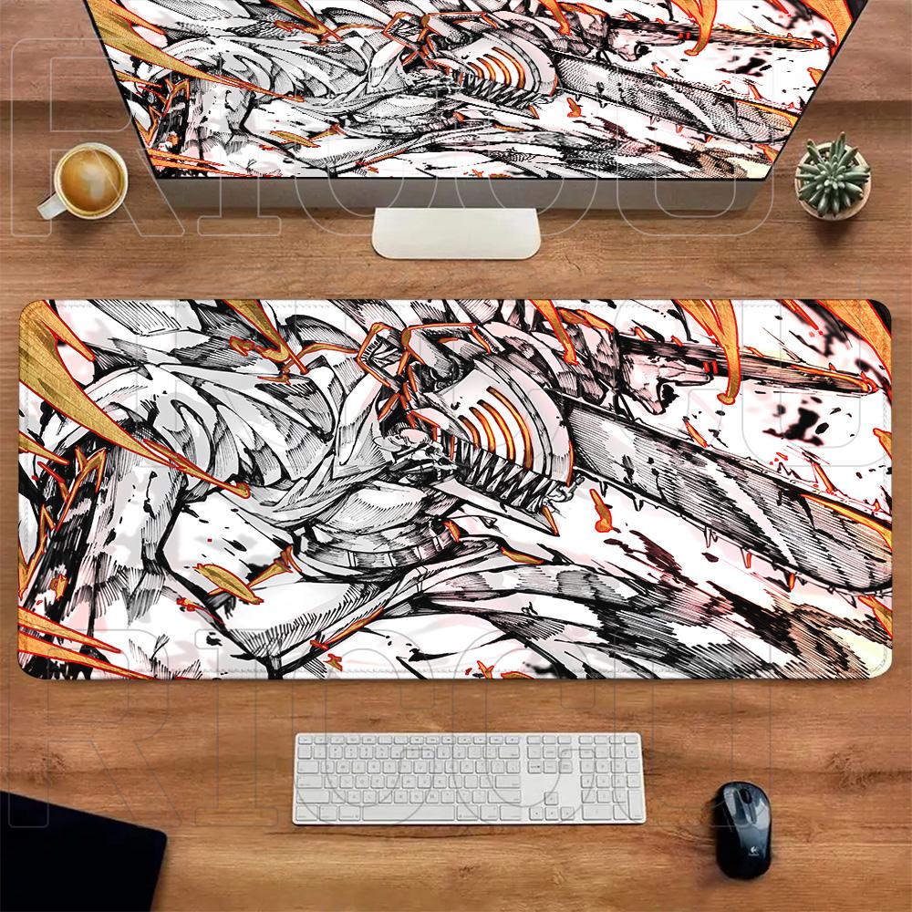 Comic Chainsaw Man XXL Mouse Pad Anime Reze Gamer Makima Gaming Accessories Large Keyboard Desk Mat Computer Keyboa