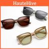 2023gm New Small Face Women's Sunglasses High Fashion Sense Trendy Square Frame Uv Protection Stylish Black Frame Shades Men Hipster