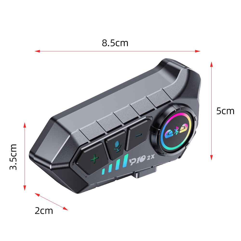 Motorcycle Intercom Helmet Headset 300m Wireless Communicator Interphone 2000mah Waterproof Bluetooth Earphone Handsfree Call