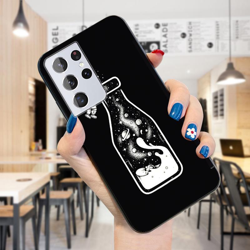 Planet Flugbahn Golf Astronaut Mond Flasche Universum Muster Hülle