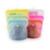 Semi Transparent Self-Sealed Silicone Kitchen Fridge Food Storage Bag Organizer