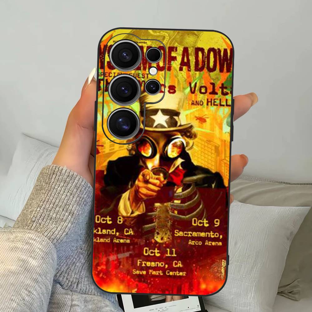 Metal Band System Of A Down Phone Case For Samsung S 24 Fe 25 Ultra Plus 20 Lite 21 30 22 23 24 22 Ultra 5G Fundas