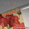 2D FLAT PRINTING 2pcs Curtains (Without Rod) Floral Hibiscus Arrangement Saint Patrick is Day Festival Chic Print Curtains Yarn