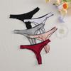 Solid Color Low-Rise Women’s Cotton Thong with Bowknot - Sexy, Comfortable, Breathable Underwear
