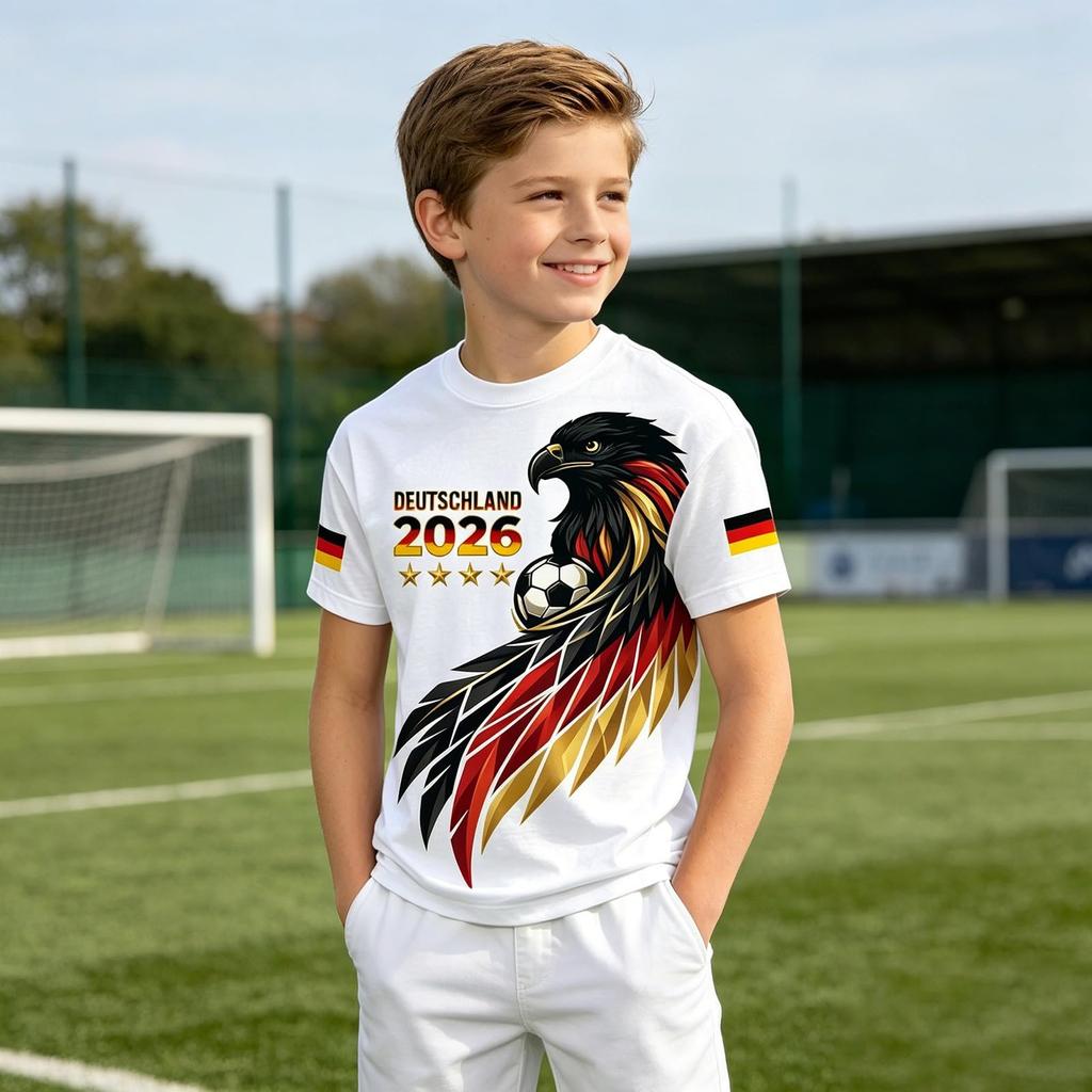Kids Retro Soccer T-Shirt Vintage Football Top