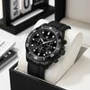 OLEVS Silicone Analog 3 ATM Water Date Black Silicone Unidirectional Rotating Bezel Men's Watch, Strap, Quartz, Resistant, Chronograph, Display, Dial,